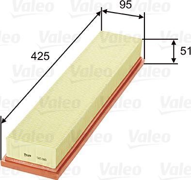 Valeo 585080 - Luftfilter alexcarstop-ersatzteile.com