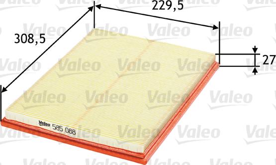 Valeo 585088 - Luftfilter alexcarstop-ersatzteile.com