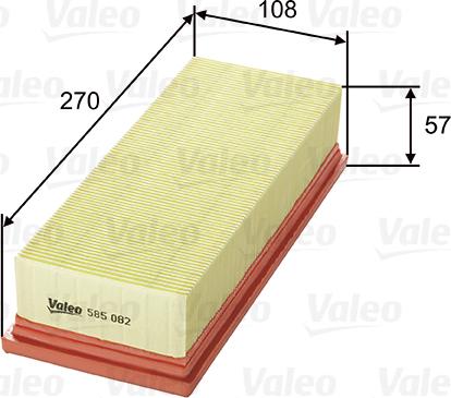 Valeo 585082 - Luftfilter alexcarstop-ersatzteile.com