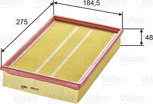 Valeo 585039 - Luftfilter alexcarstop-ersatzteile.com