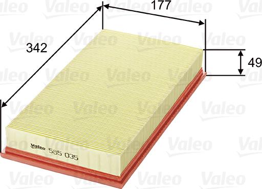 Valeo 585035 - Luftfilter alexcarstop-ersatzteile.com