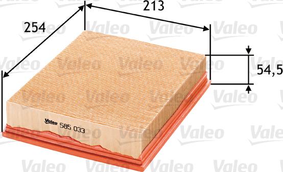 Valeo 585033 - Luftfilter alexcarstop-ersatzteile.com