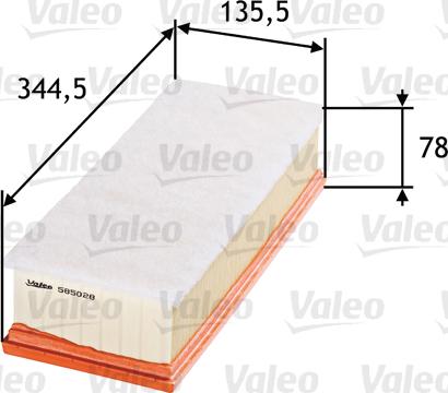 Valeo 585028 - Luftfilter alexcarstop-ersatzteile.com