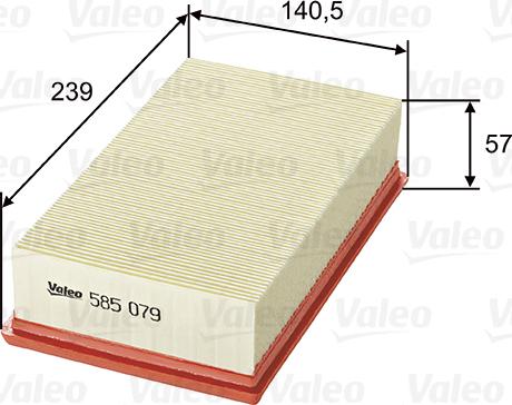 Valeo 585079 - Luftfilter alexcarstop-ersatzteile.com