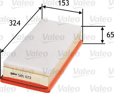 Valeo 585072 - Luftfilter alexcarstop-ersatzteile.com