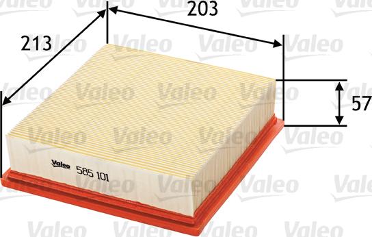 Valeo 585101 - Luftfilter alexcarstop-ersatzteile.com