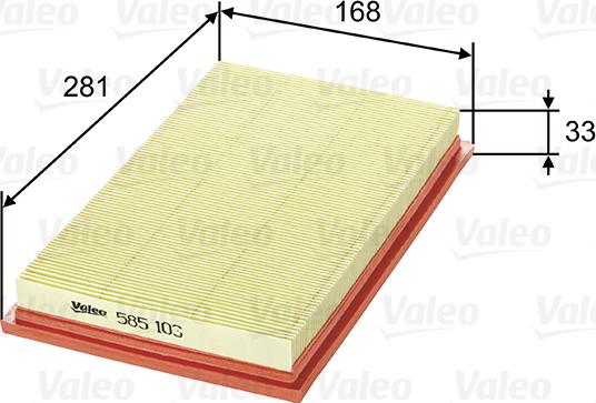 Valeo 585103 - Luftfilter alexcarstop-ersatzteile.com