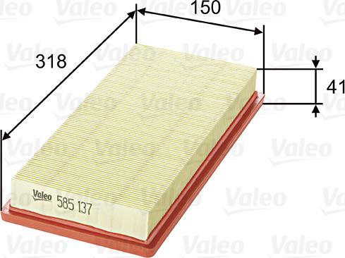 Valeo 585137 - Luftfilter alexcarstop-ersatzteile.com