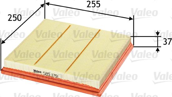 Valeo 585179 - Luftfilter alexcarstop-ersatzteile.com