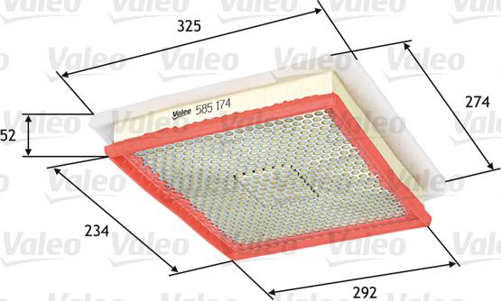 Valeo 585174 - Luftfilter alexcarstop-ersatzteile.com