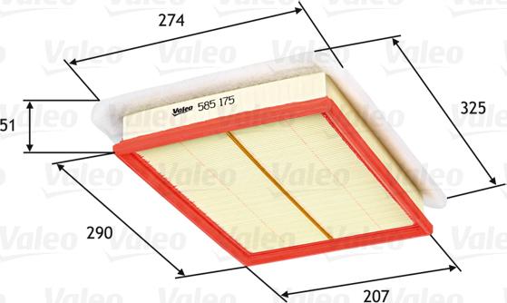 Valeo 585175 - Luftfilter alexcarstop-ersatzteile.com