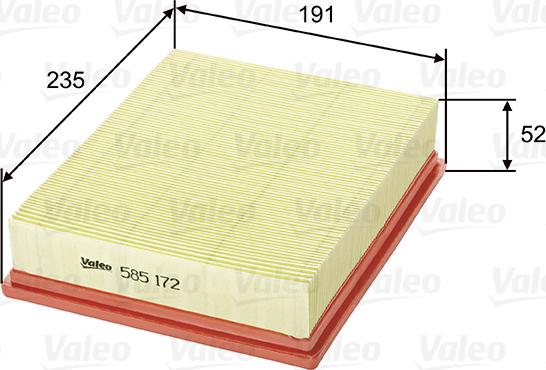 Valeo 585172 - Luftfilter alexcarstop-ersatzteile.com