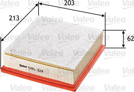 Valeo 585324 - Luftfilter alexcarstop-ersatzteile.com