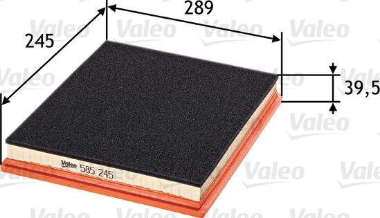 Valeo 585245 - Luftfilter alexcarstop-ersatzteile.com