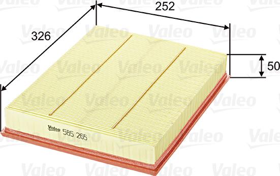 Valeo 585265 - Luftfilter alexcarstop-ersatzteile.com