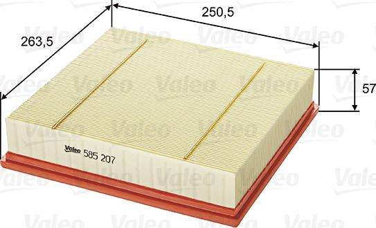 Valeo 585207 - Luftfilter alexcarstop-ersatzteile.com