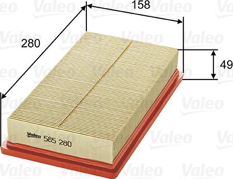 Valeo 585280 - Luftfilter alexcarstop-ersatzteile.com