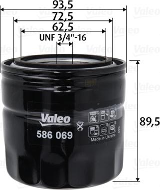 Valeo 586069 - Ölfilter alexcarstop-ersatzteile.com