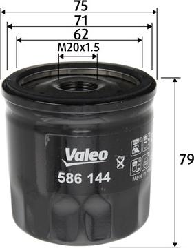 Valeo 586144 - Ölfilter alexcarstop-ersatzteile.com