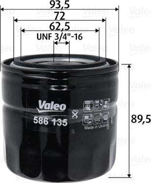 Valeo 586135 - Ölfilter alexcarstop-ersatzteile.com