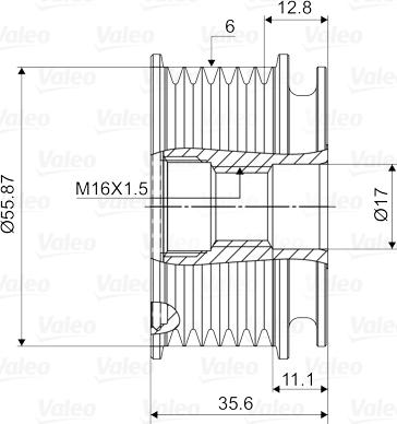 Valeo 588032 - Riemenscheibe, Generator alexcarstop-ersatzteile.com