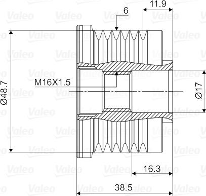 Valeo 588029 - Riemenscheibe, Generator alexcarstop-ersatzteile.com