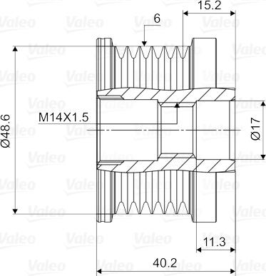 Valeo 588102 - Riemenscheibe, Generator alexcarstop-ersatzteile.com