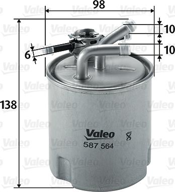 Valeo 587564 - Kraftstofffilter alexcarstop-ersatzteile.com