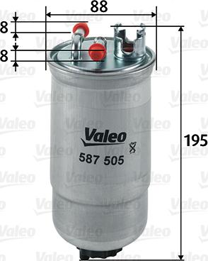 Valeo 587505 - Kraftstofffilter alexcarstop-ersatzteile.com