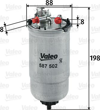 Valeo 587502 - Kraftstofffilter alexcarstop-ersatzteile.com