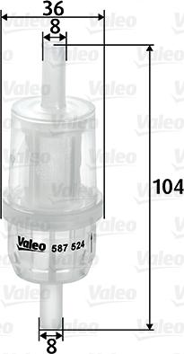 Valeo 587524 - Kraftstofffilter alexcarstop-ersatzteile.com