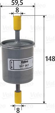 Valeo 587061 - Kraftstofffilter alexcarstop-ersatzteile.com