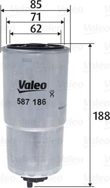 Valeo 587186 - Kraftstofffilter alexcarstop-ersatzteile.com