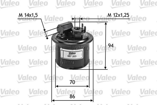 Valeo 587203 - Kraftstofffilter alexcarstop-ersatzteile.com