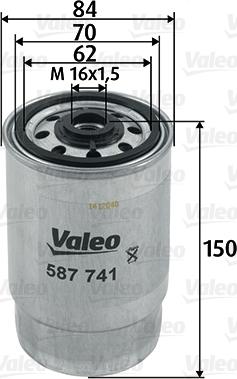 Valeo 587741 - Kraftstofffilter alexcarstop-ersatzteile.com