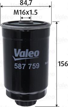 Valeo 587759 - Kraftstofffilter alexcarstop-ersatzteile.com