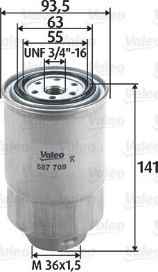 Valeo 587709 - Kraftstofffilter alexcarstop-ersatzteile.com