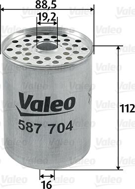 Valeo 587704 - Kraftstofffilter alexcarstop-ersatzteile.com