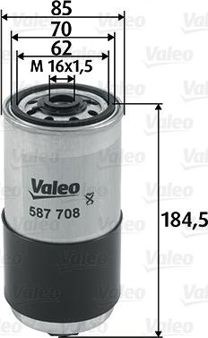 Valeo 587708 - Kraftstofffilter alexcarstop-ersatzteile.com