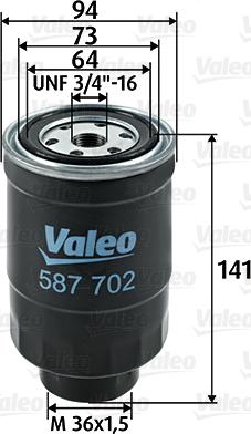 Valeo 587702 - Kraftstofffilter alexcarstop-ersatzteile.com