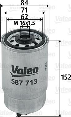 Valeo 587713 - Kraftstofffilter alexcarstop-ersatzteile.com