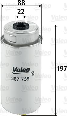 Valeo 587739 - Kraftstofffilter alexcarstop-ersatzteile.com