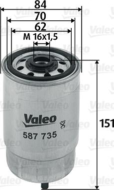 Valeo 587735 - Kraftstofffilter alexcarstop-ersatzteile.com