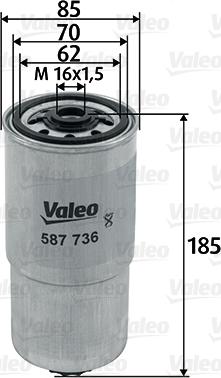 Valeo 587736 - Kraftstofffilter alexcarstop-ersatzteile.com