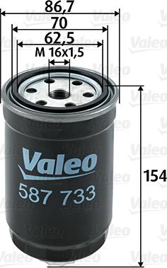 Valeo 587733 - Kraftstofffilter alexcarstop-ersatzteile.com