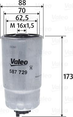 Valeo 587729 - Kraftstofffilter alexcarstop-ersatzteile.com