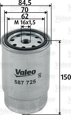 Valeo 587725 - Kraftstofffilter alexcarstop-ersatzteile.com