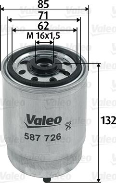 Valeo 587726 - Kraftstofffilter alexcarstop-ersatzteile.com