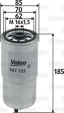 Valeo 587722 - Kraftstofffilter alexcarstop-ersatzteile.com