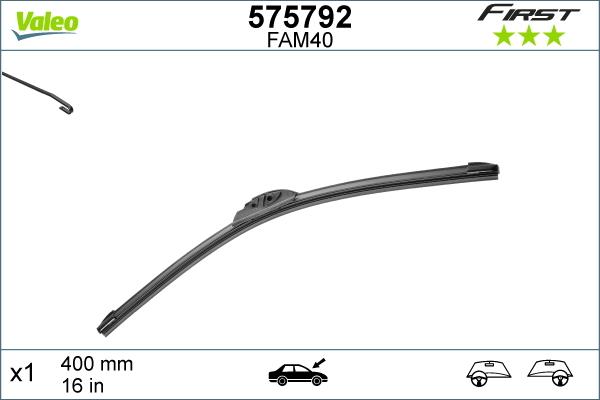 Valeo 575792 - Wischblatt alexcarstop-ersatzteile.com